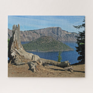Driftwood in het krater Lake Oregon Design Puzzle Legpuzzel