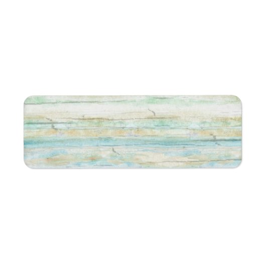 Driftwood Ocean Beach Coastal Seashore Weddenschap Etiket (Voorkant)