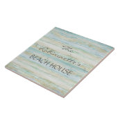Driftwood Ocean Beach House Coastal Seashore Tegeltje (Zijkant)