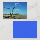 Driftwood op strand visitekaartje (Voorkant / Achterkant)