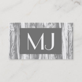 Driftwood patroon - grijs / grijs en wit visitekaartje