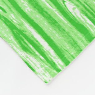 Driftwood patroon - kalkgroen en wit fleece deken
