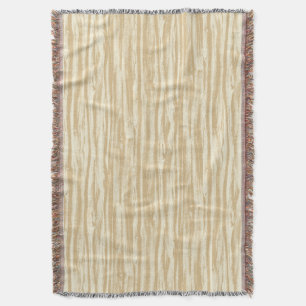 Driftwood patroon - tan, beige en crème deken