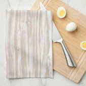 Driftwood patroon - tauptan en wit theedoek (Quarter Fold)
