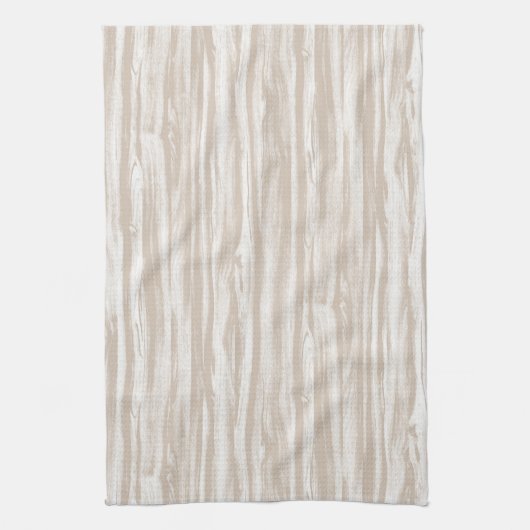 Driftwood patroon - tauptan en wit theedoek (Verticaal)