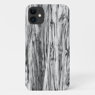 Driftwood patroon - zwart, wit en grijs iPhone 11 hoesje