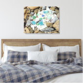 Driftwood Rock Garden Canvas art Seashells Beach (Insitu (Slaapkamer))