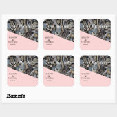 Driftwood strand bruiloft Save the date Vierkante Sticker (Vel)