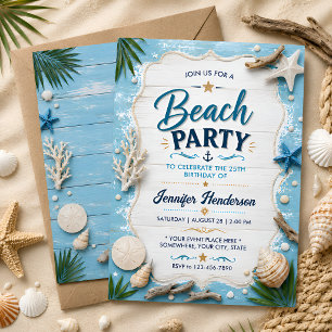 Driftwood Strand Feest Kaart