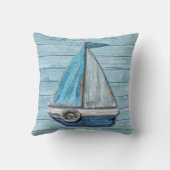 Driftwood strand ontwerp Yacht kussen. Kussen (Achterkant)