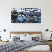 Driftwood Tree Beach in Beaufort SC Canvas Afdruk (Insitu (Slaapkamer))