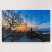 Driftwood Tree-begraafplaats Beaufort SC-strand Legpuzzel (Horizontaal)