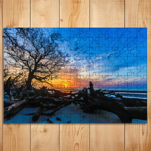 Driftwood Tree-begraafplaats Beaufort SC-strand Legpuzzel