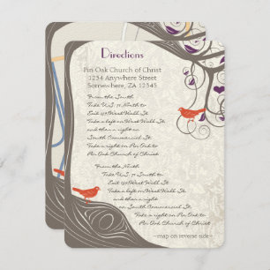 Driftwood Tree Direction Card Kaart