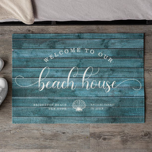 Driftwood WELKOM AAN ONS Beach House Script Custom Deurmat