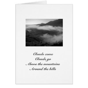 Drifwolken/landschap in B&W-kaart