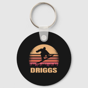 Driggs Idaho Snowboarding Outdoor ID Retro Sleutelhanger