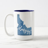 Driggs Idaho Wood Grain Tweekleurige Koffiemok (Links)