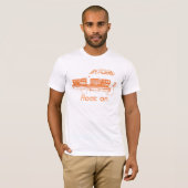 Drijf aan - Oranje / wit T-shirt (Voorkant volledig)