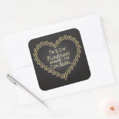 Drijf de Confetti rond Vierkante Sticker (Envelop)