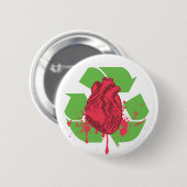 Drijf je hart ronde button 5,7 cm (Voorkant /achterkant)