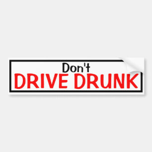 Drijf niet Drink Bumpersticker
