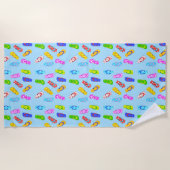 Drijfbalken blauw handdoek (Voorkant)