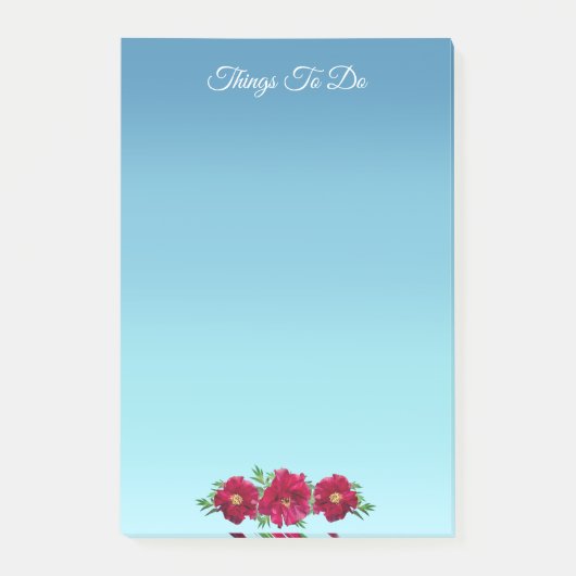 Drijfbloemen op Sky Blue Post-it® Notes (Voorkant)
