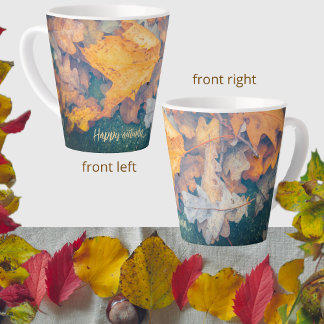 Drijfherfstbladeren Latte Mok