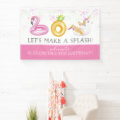 Drijflichaam Zwembad Feest Verjaardagsbanner Spandoek (Insitu)