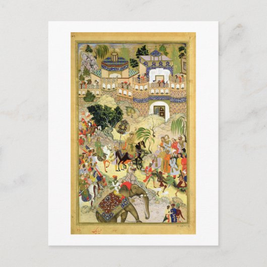 Drijfschip van keizer Akbar in Surat, van Briefkaart (Voorkant)