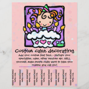 Drijfsel van de kleine Girlie Cake Decorator Flyer