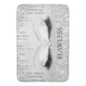 Drijft de Silver Glitter Naam Eyes Lashes FLAWLESS Badmat (Voorkant Verticaal)