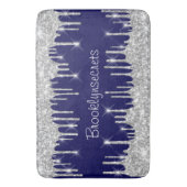 Drijft het effect van het glitter Blue Navy Courag Badmat (Voorkant Verticaal)