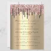 Drijft Roos Birthday Bridal Wedding Elegant Gold Kaart (Voorkant)