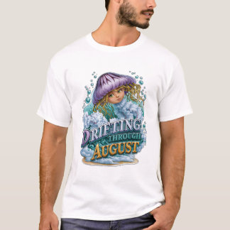 Drijven door Augustusoceaan Kwallenmeisje T-shirt