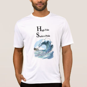 “Drijven door echo's” Zomer surfen op golven T-shirt