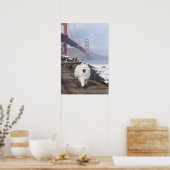 Drijven door Golden Gate Bridge Poster (Keuken)
