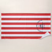 Drijven En Toasten Het Lake House Red Stripe Strandlaken (Voorkant)