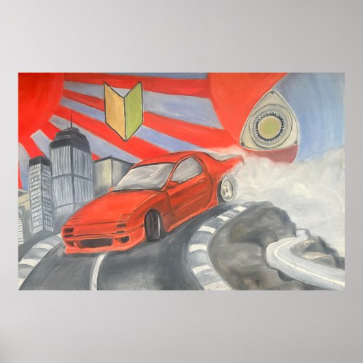 Drijven in de lucht poster (Voorkant)