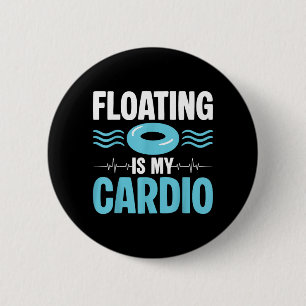 Drijven is mijn cardio ol fitness humor ronde button 5,7 cm