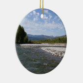 Drijven langs de Snake River I Keramisch Ornament (Rechts)