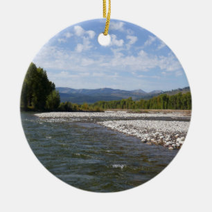Drijven langs de Snake River I Keramisch Ornament