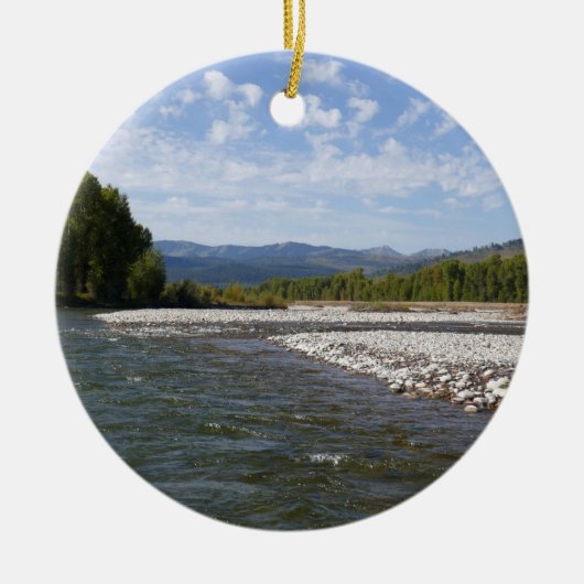 Drijven langs de Snake River I Keramisch Ornament (Voorkant)