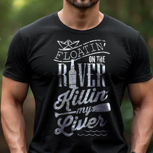 Drijven Op De Rivier Mijn Lever Doden Grappig Kamp Tri-Blend Shirt