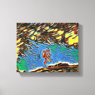 Drijven op ontdekking: de reis van een wetenschapp canvas afdruk