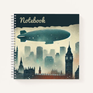 Drijven over Londen - Foggy Waterverf Skyline Notitieboek