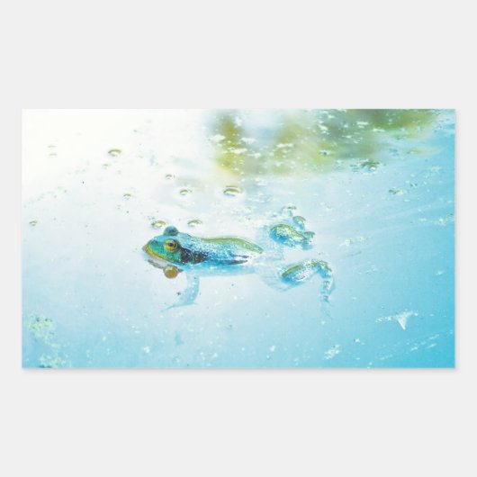 drijven rechthoekige sticker (Voorkant)