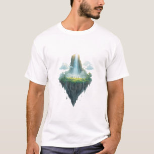 Drijvend Eiland Waterval – Surrealistisch Hemellan T-shirt