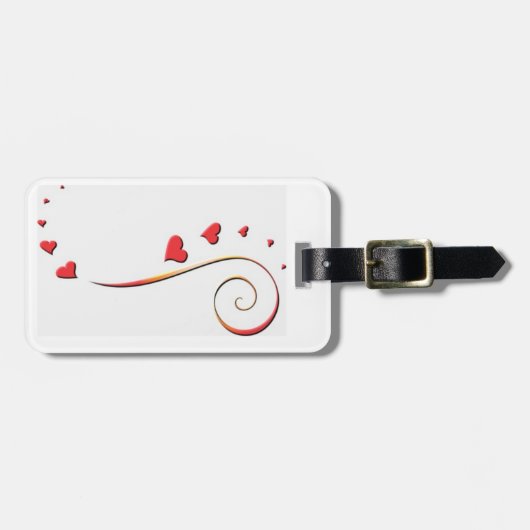 ***DRIJVEND HART*** BAGAGE/GOLFTAS I.D. LABEL BAGAGELABEL (Voorkant horizontaal)